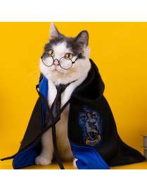 Mantello stile Harry Potter con stemma delle 4 casate per gatti e cani